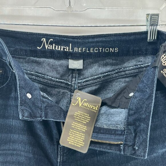 Natural Reflections Jeans Size 10A High Rise Slim Leg Comfort Stretch Denim Blue - Picture 12 of 13